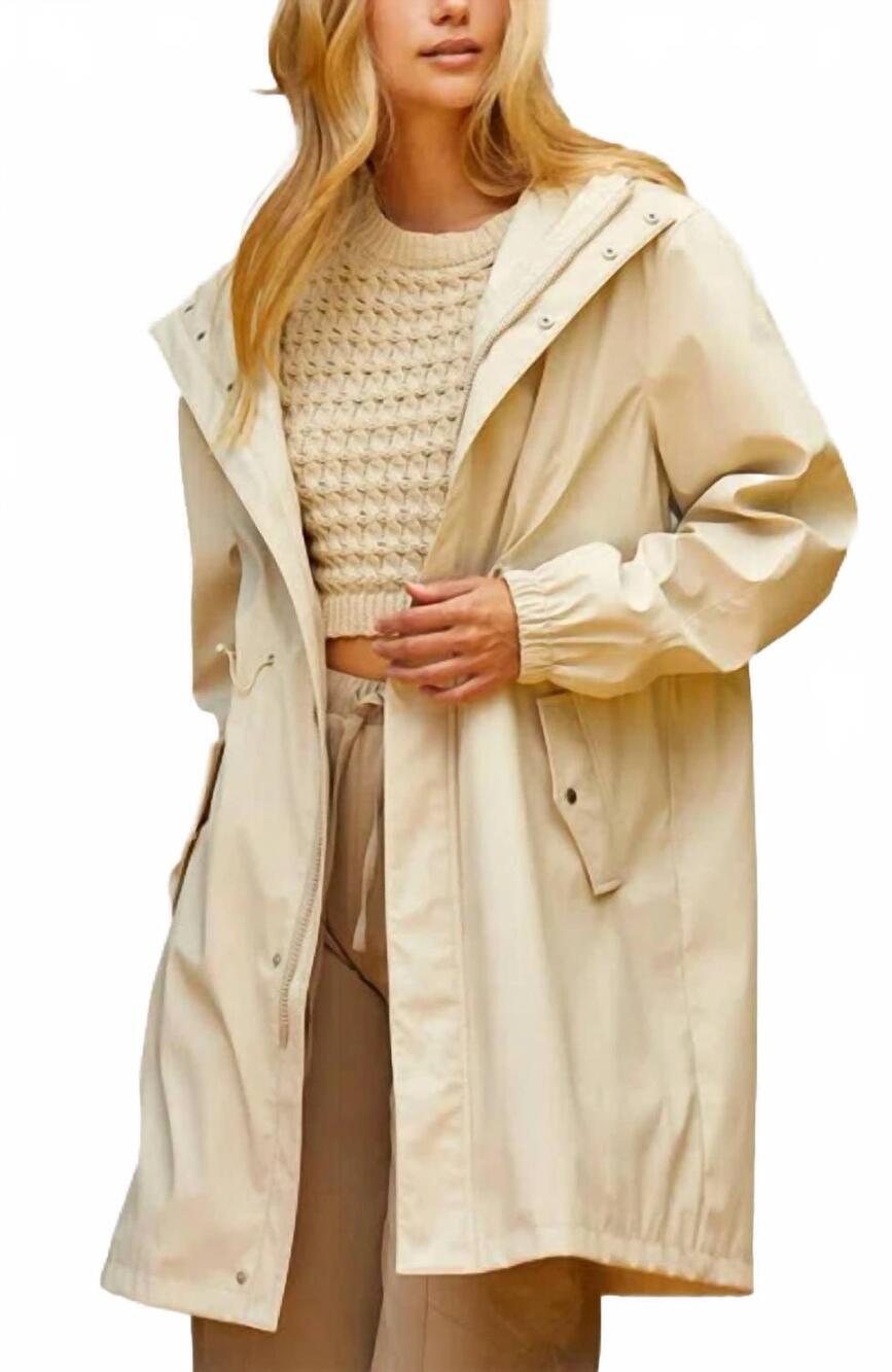 NEW CRESCENT briella rain coat in cream